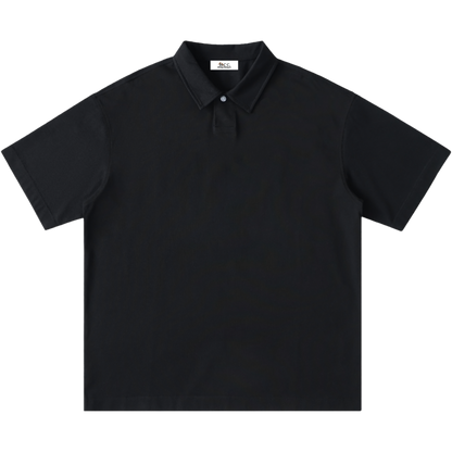 Men's One-Button Short-Sleeve Polo Shirt