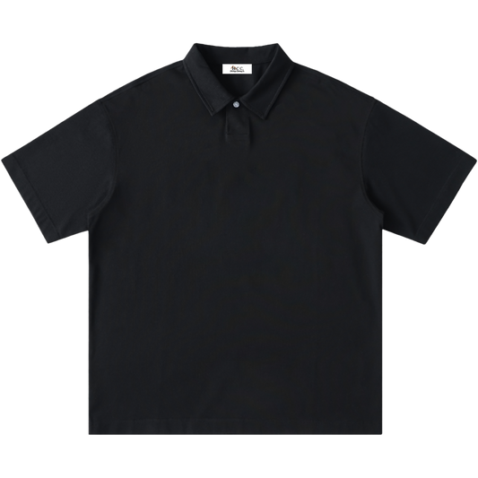 Men's One-Button Short-Sleeve Polo Shirt