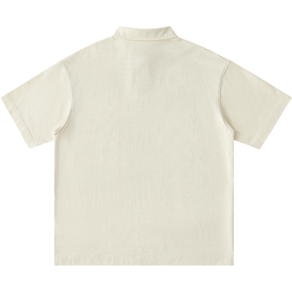 Men's One-Button Short-Sleeve Polo Shirt
