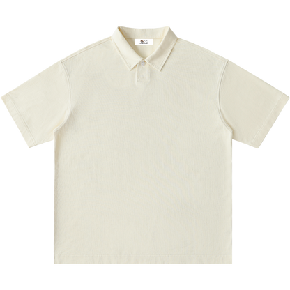Men's One-Button Short-Sleeve Polo Shirt