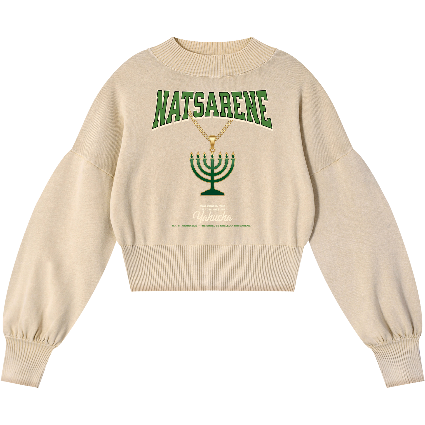 Natsarene Women's Cropped Sweater