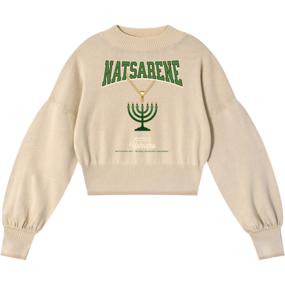 Natsarene Women's Cropped Sweater