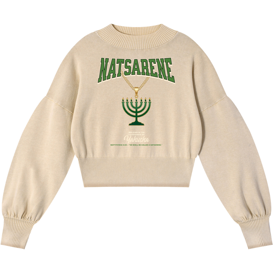 Natsarene Women's Cropped Sweater