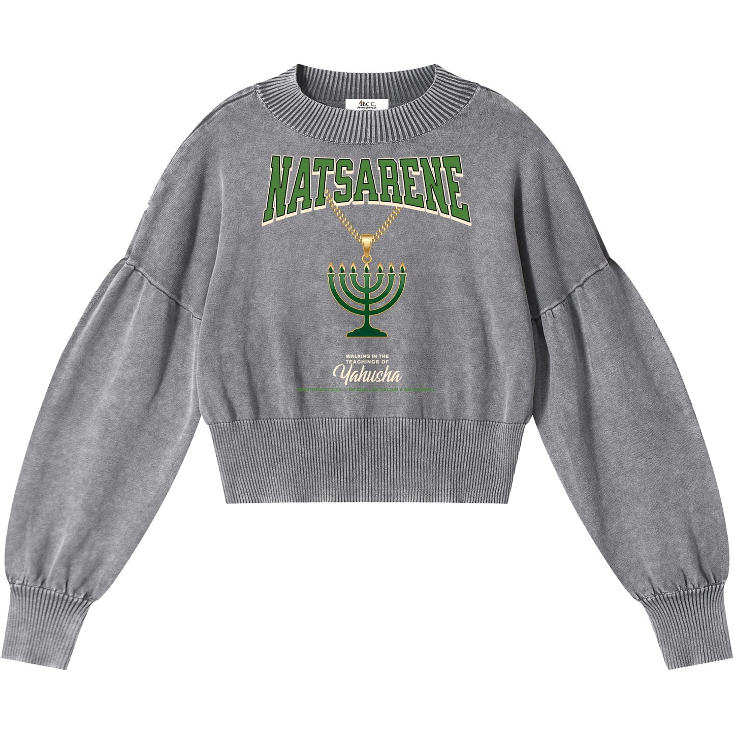 Natsarene Women's Cropped Sweater