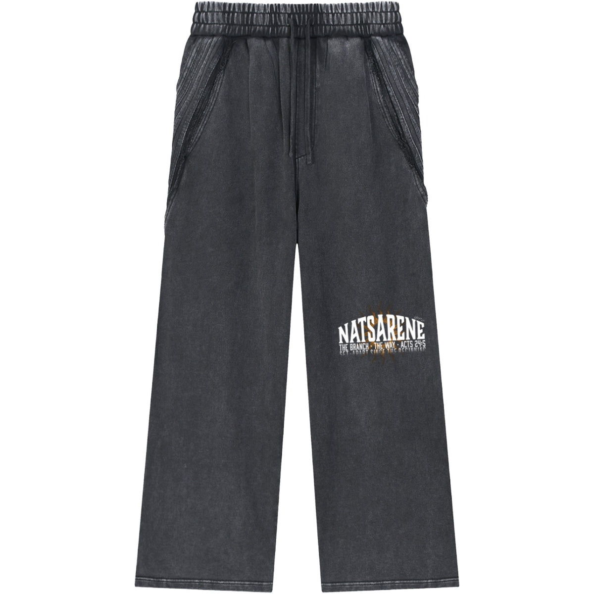 Natsarene Heritage Essential Raw-Edge Sweatpants