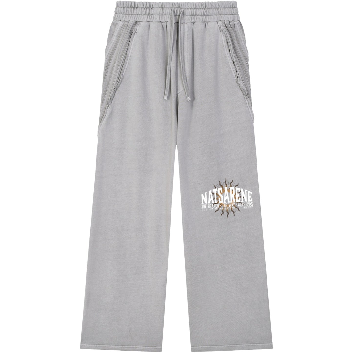 Natsarene Heritage Essential Raw-Edge Sweatpants