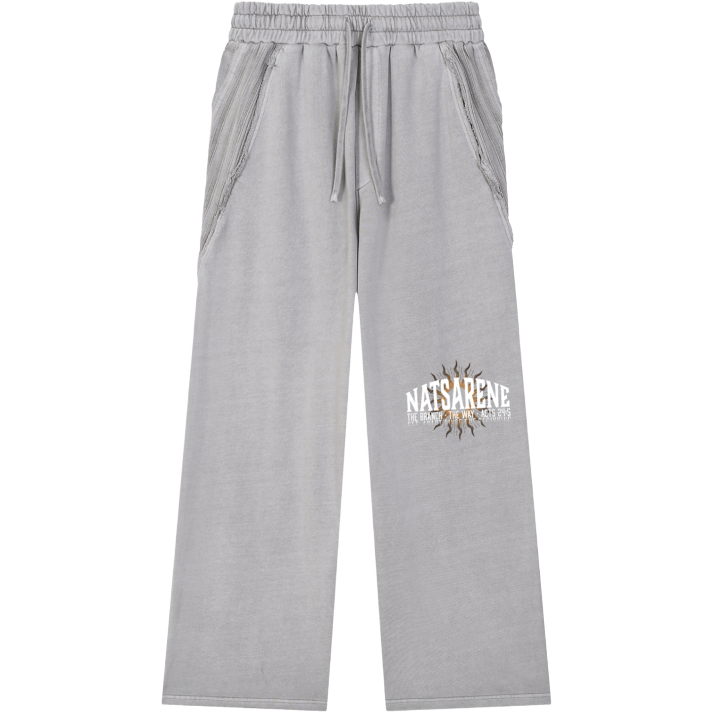 Natsarene Heritage Essential Raw-Edge Sweatpants