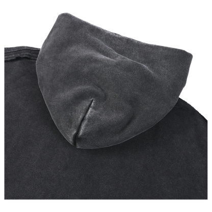 Natsarene Heritage Essential Raw-Edge Zip Hoodie
