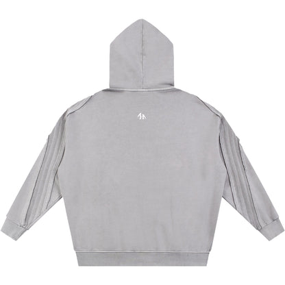 Natsarene Heritage Essential Raw-Edge Zip Hoodie