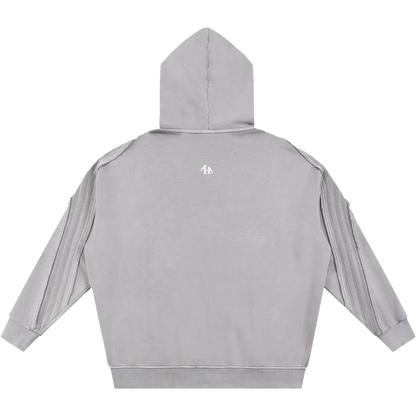 Natsarene Heritage Essential Raw-Edge Zip Hoodie