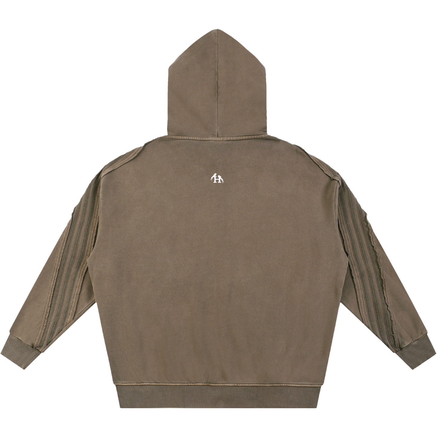 Natsarene Heritage Essential Raw-Edge Zip Hoodie