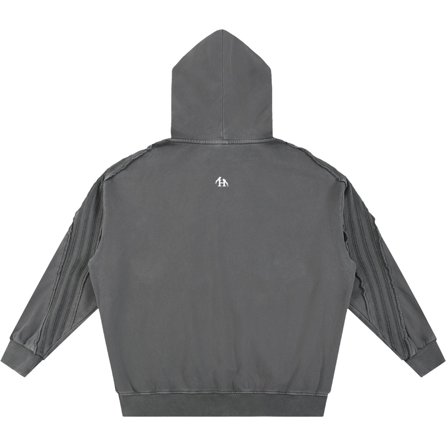 Natsarene Heritage Essential Raw-Edge Zip Hoodie