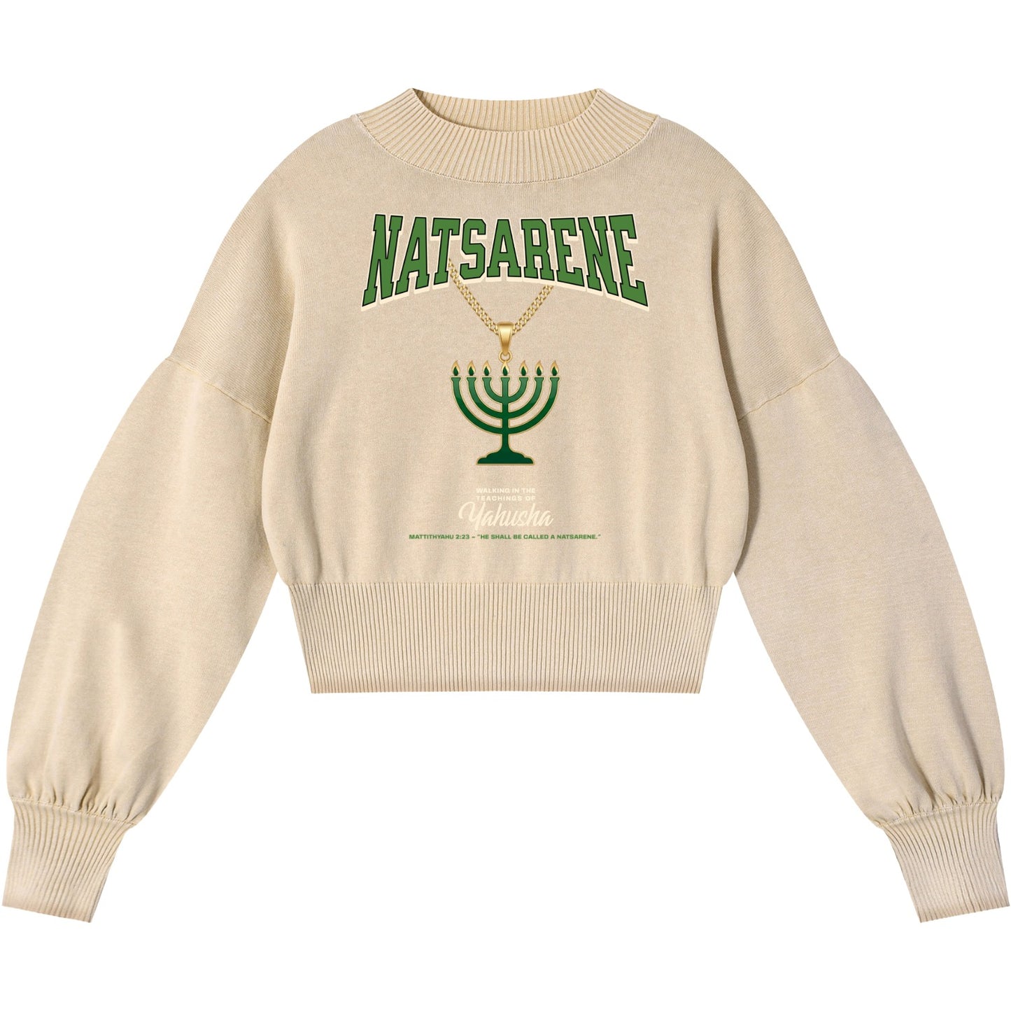 Natsarene Women's Cropped Sweater