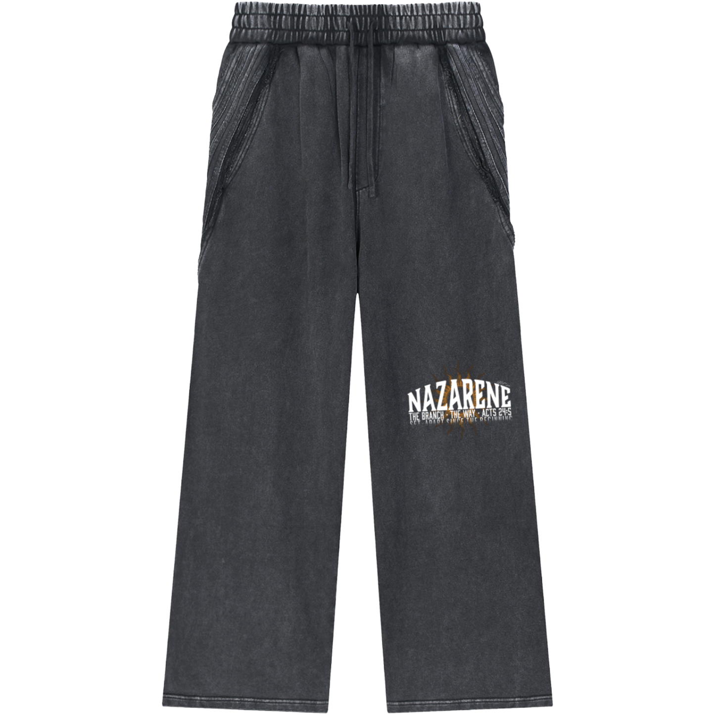 Nazarene Heritage Essential Raw-Edge Black Sweatsuit Bundle