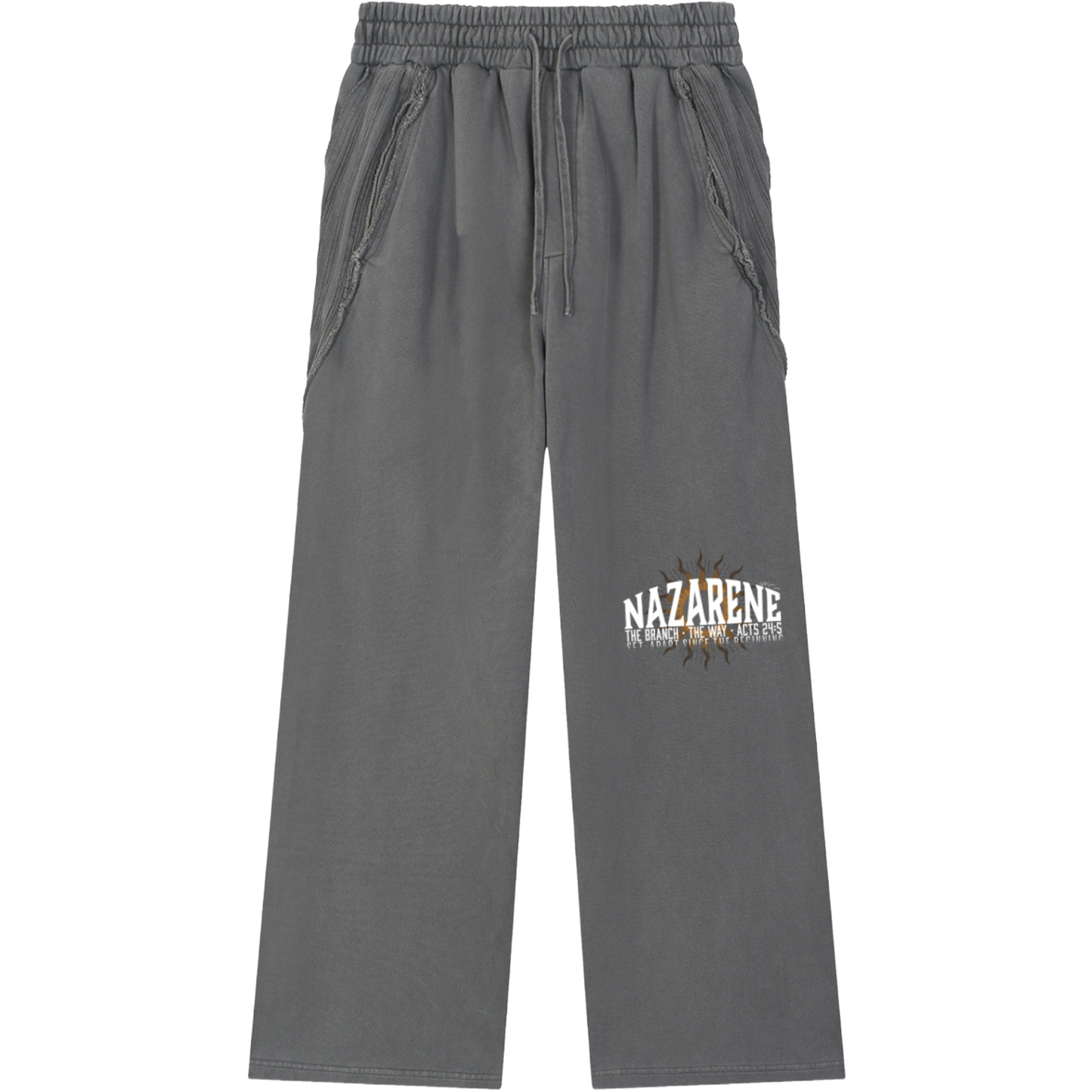 Nazarene Heritage Essential Raw-Edge Sweatpants