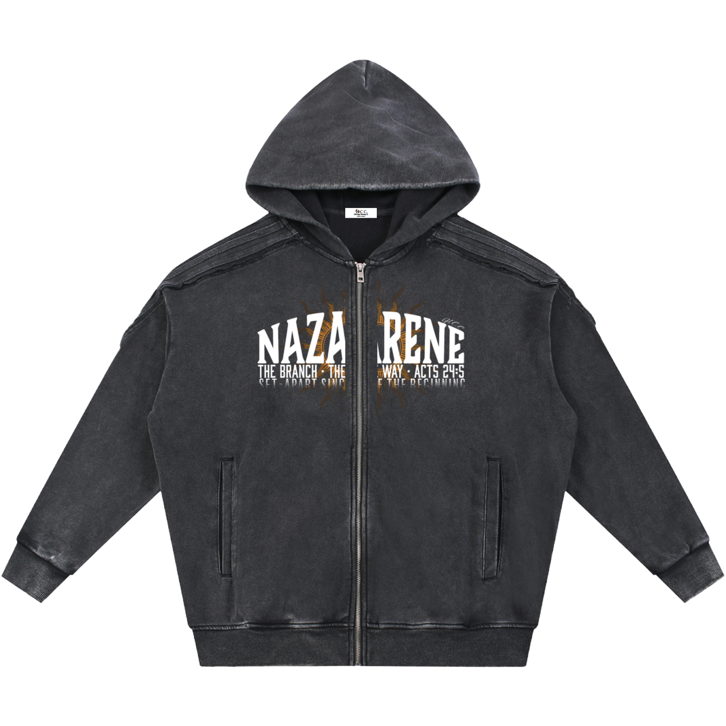 Nazarene Heritage Essential Raw-Edge Black Sweatsuit Bundle