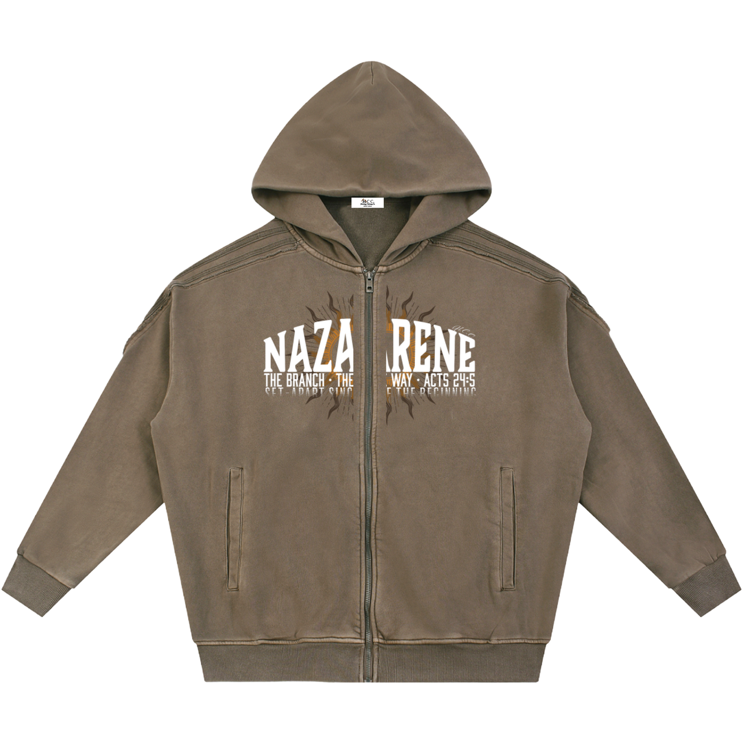 Nazarene Heritage Essential Raw-Edge Khaki Sweatsuit Bundle