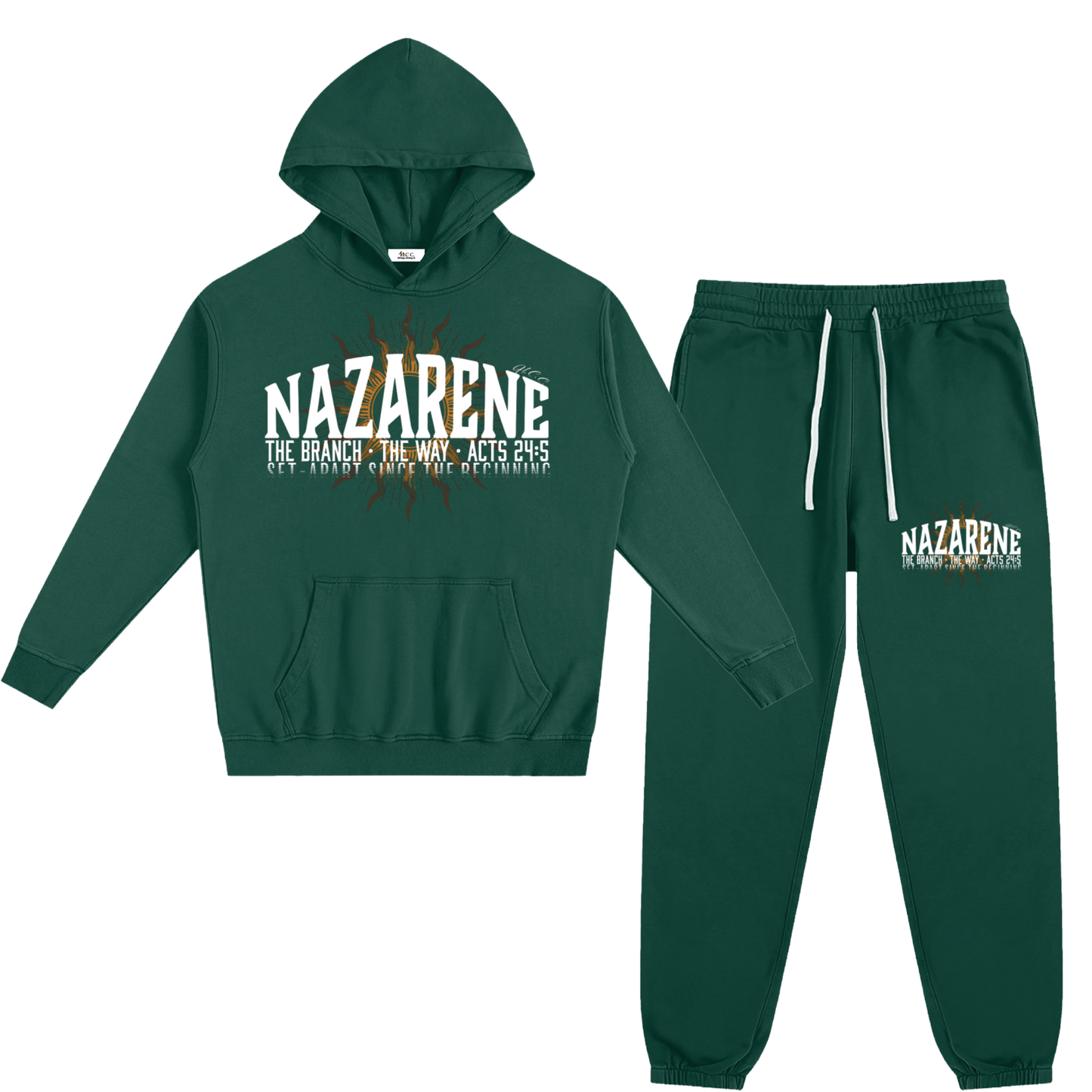 Nazarene Men's Eden Green Sweatsuit Bundle