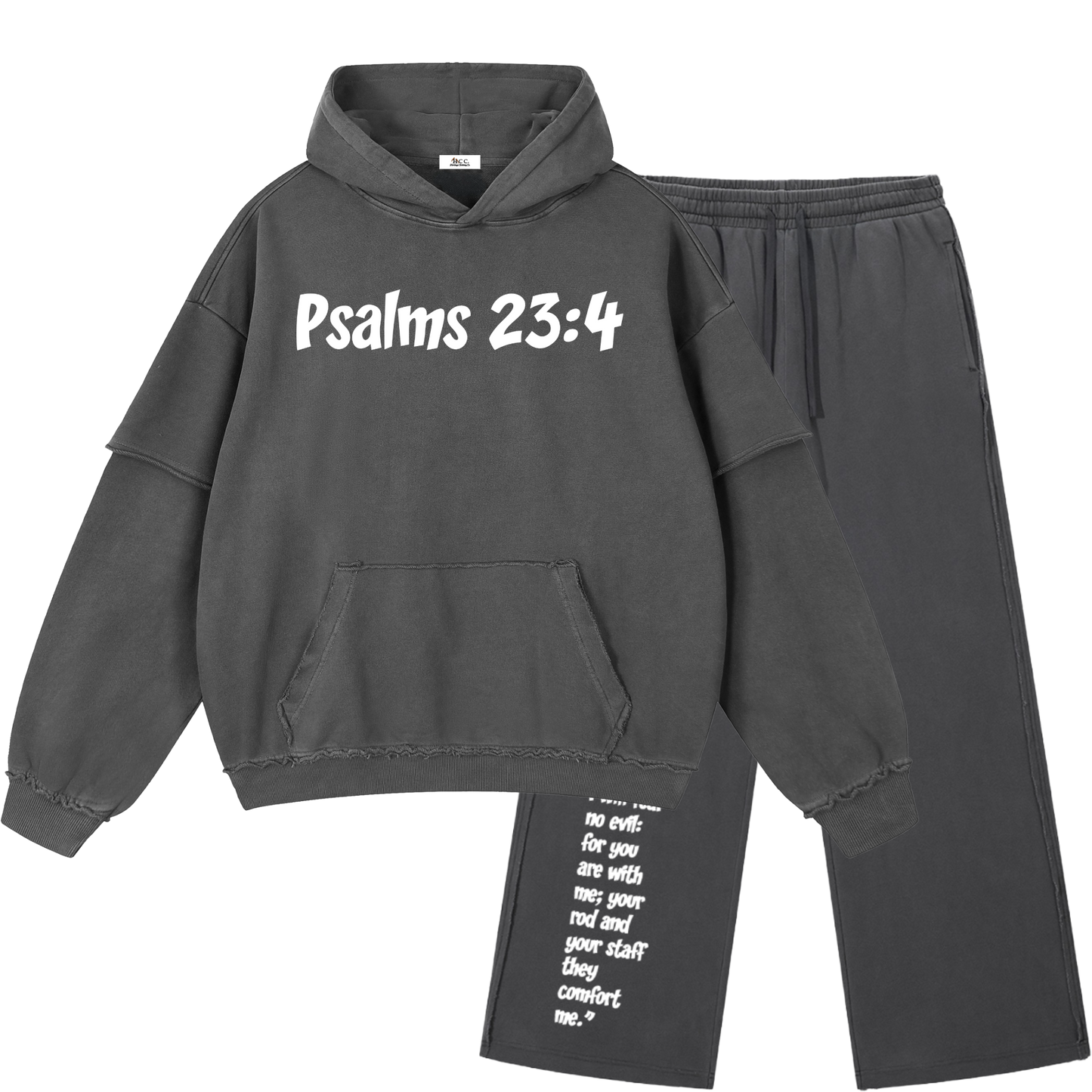 No Fear Raw Edge Dark Gray Sweatsuit Bundle