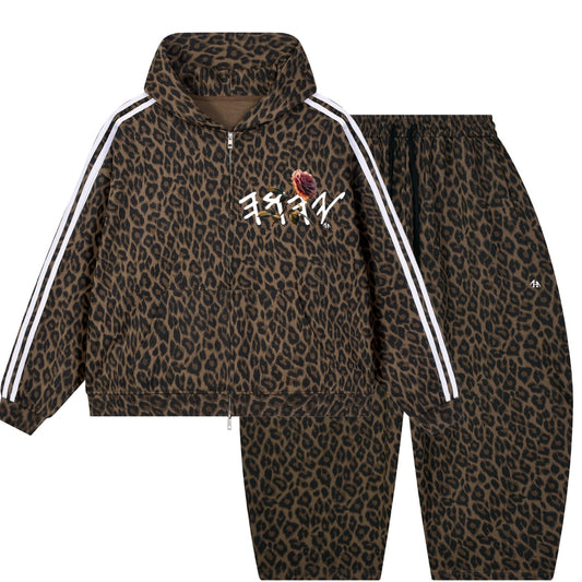 Peace Purity and Presence Paleo Women's Brown Leopard Sweatsuit
