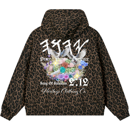 Peace Purity and Presence Paleo Women's Brown Leopard Sweatsuit