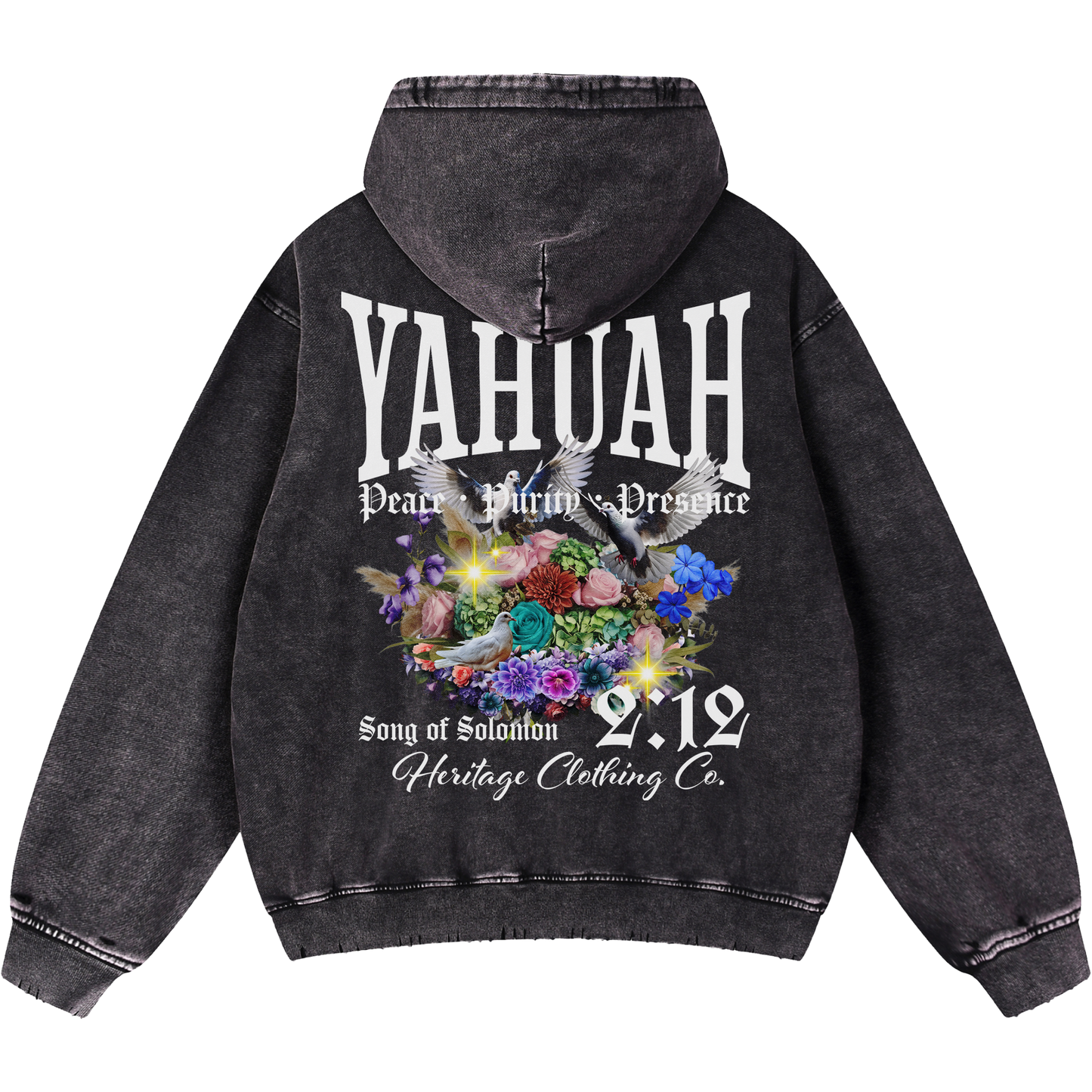 Peace Purity and Presence Women’s Black Vintage Heavyweight Sweatsuit Bundle