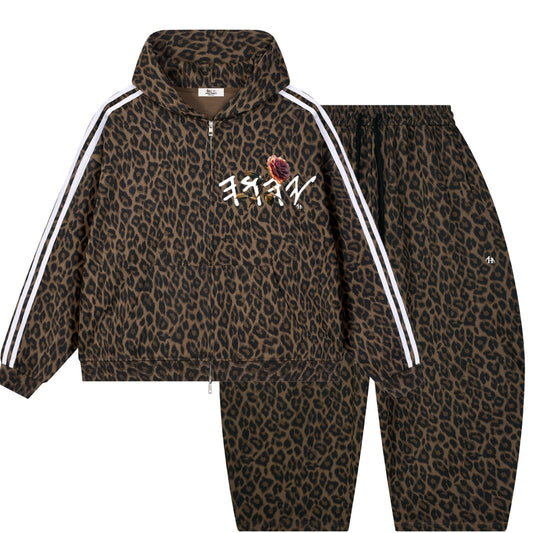 Peace Purity and Presence Paleo Women's Brown Leopard Sweatsuit