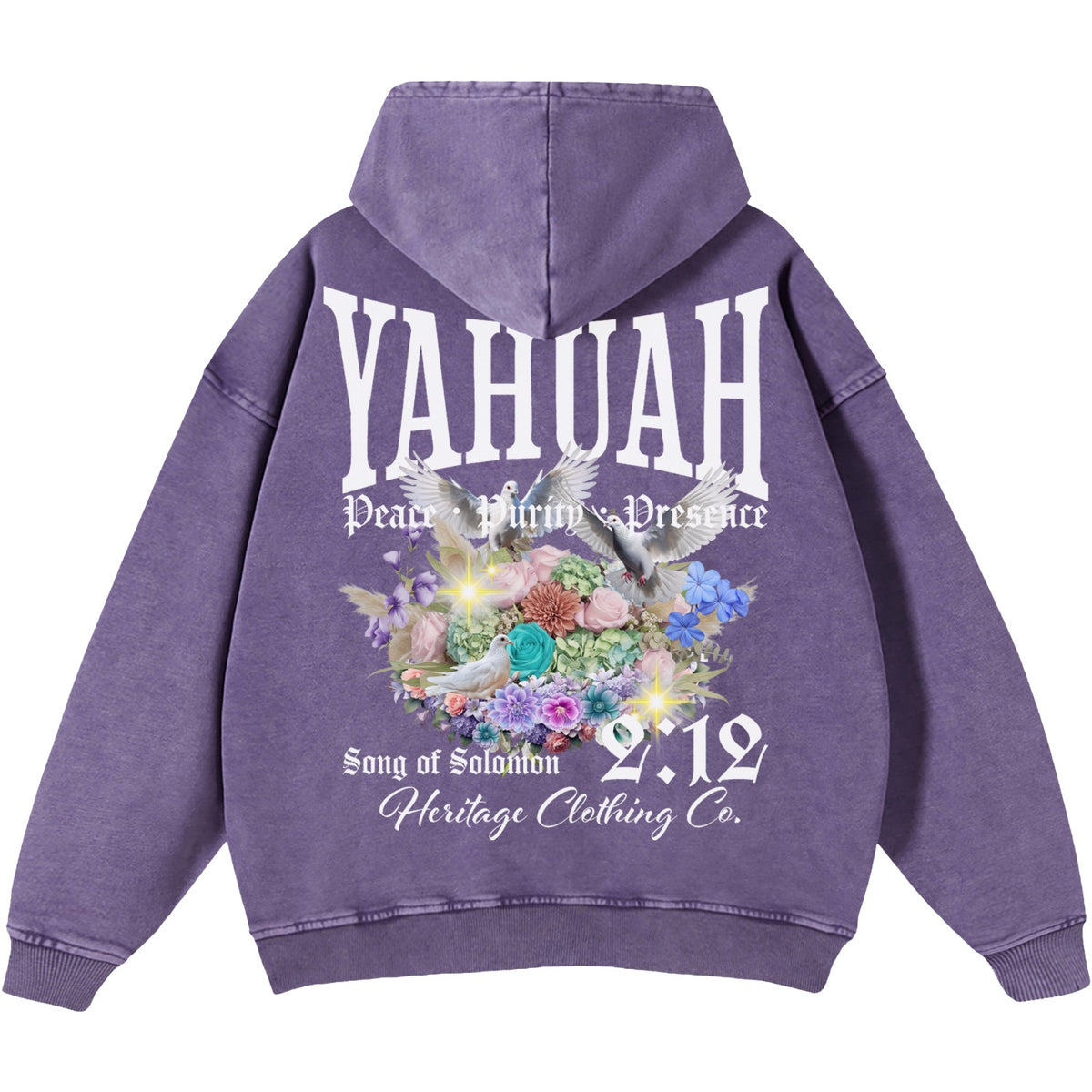 Peace Purity and Presence Women's Snow Washed Hoodie