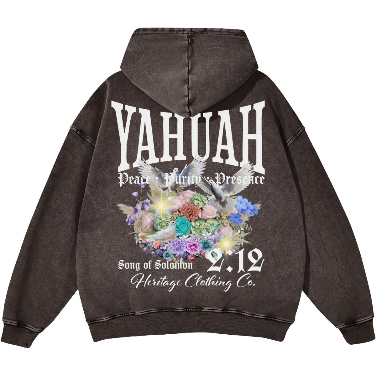 Peace Purity and Presence Women's Snow Washed Hoodie