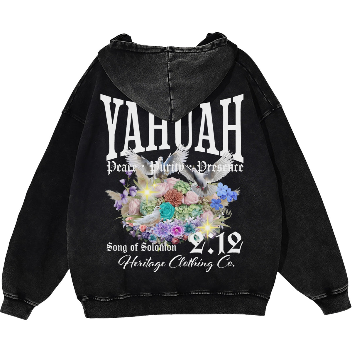 Peace Purity and Presence Women's Snow Washed Hoodie