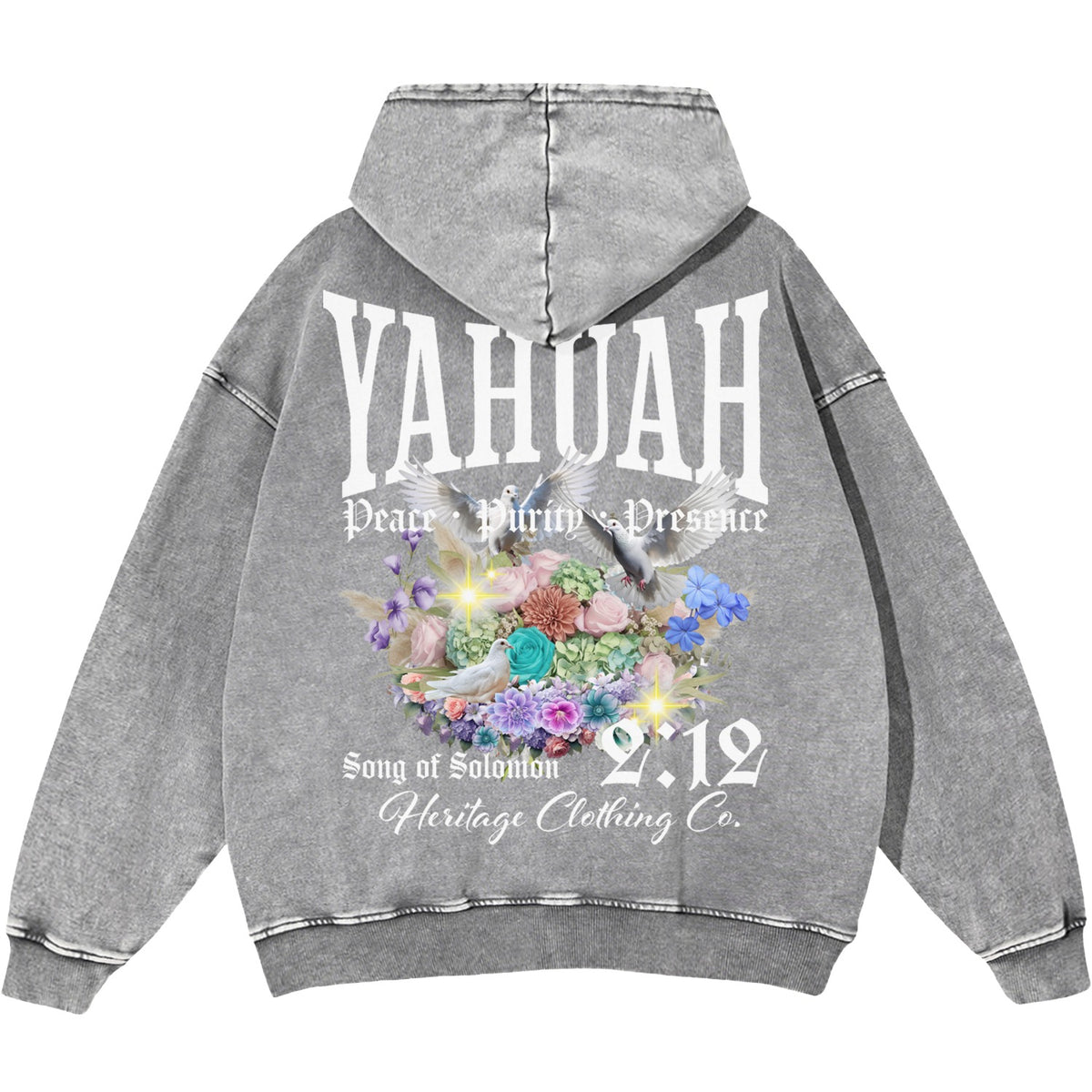 Peace Purity and Presence Women's Snow Washed Hoodie