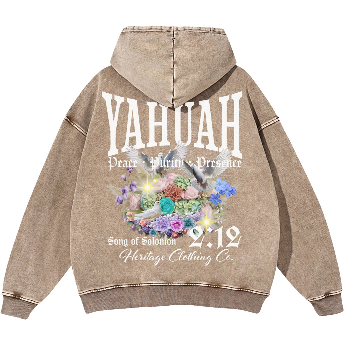 Peace Purity and Presence Women's Snow Washed Hoodie