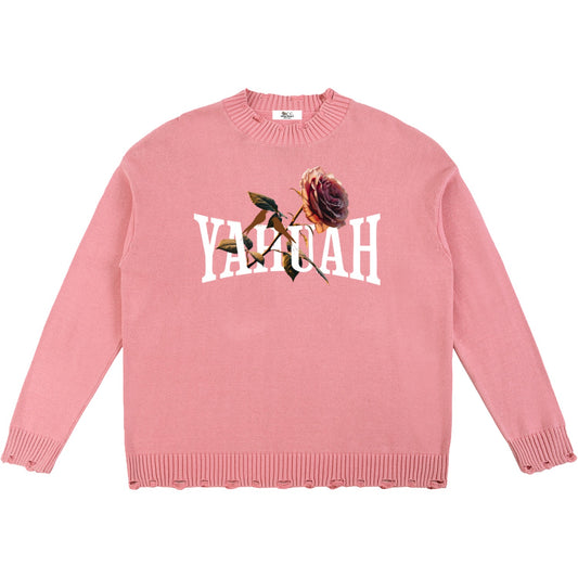 Peace Purity and Presence Women's Vintage Frayed Sweater