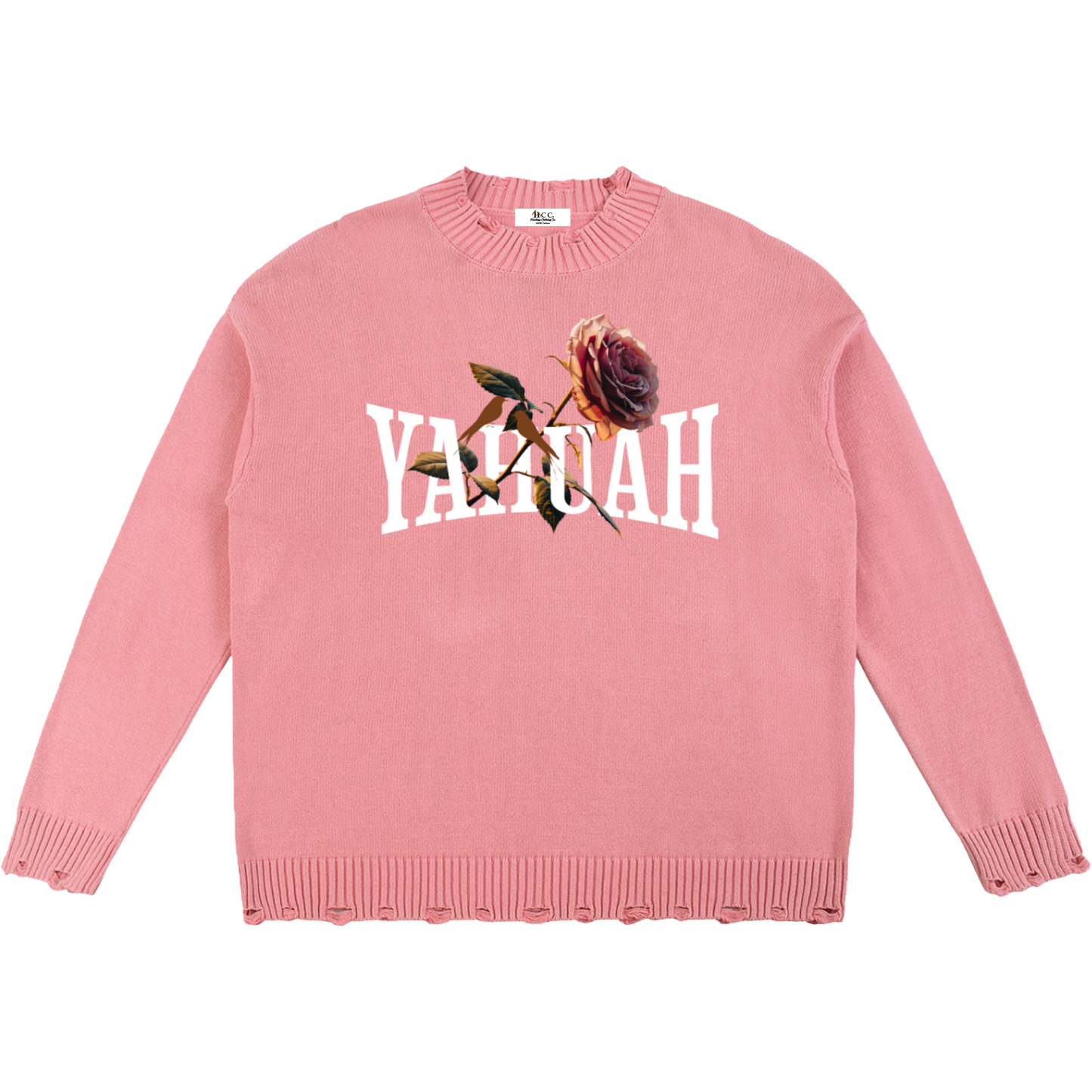 Peace Purity and Presence Women's Vintage Frayed Sweater