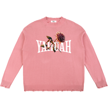 Peace Purity and Presence Women's Vintage Frayed Sweater