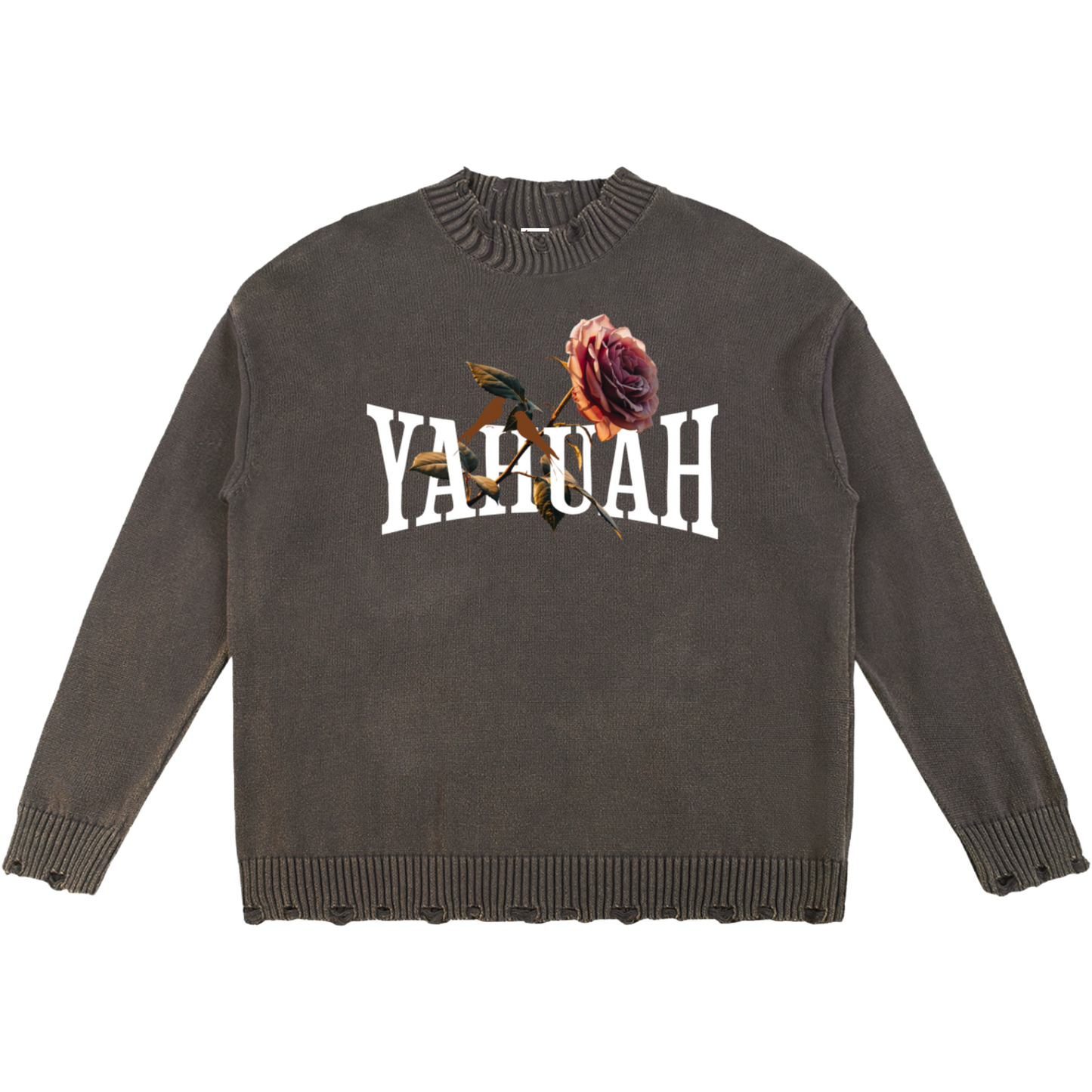 Peace Purity and Presence Women's Vintage Frayed Sweater