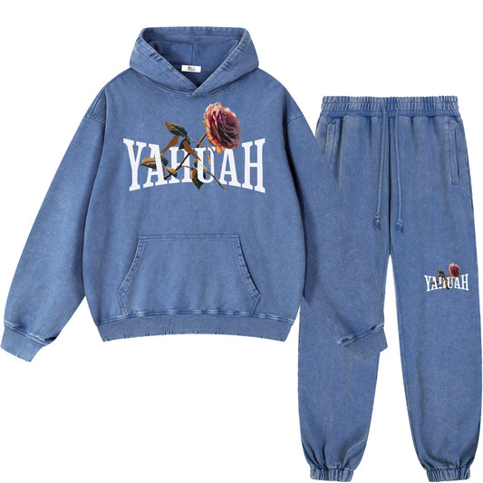 Peace Purity and Presence Women's Royal Blue Vintage Heavyweight Sweatsuit Bundle