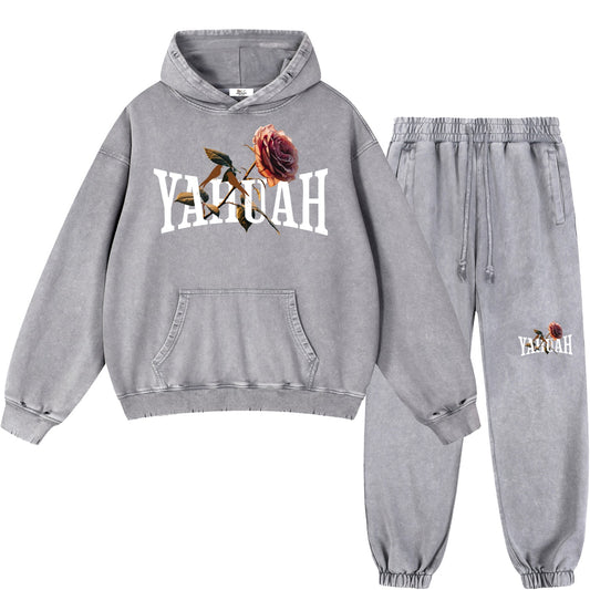 Peace Purity and Presence Women's Light Gray Vintage Heavyweight Sweatsuit Bundle