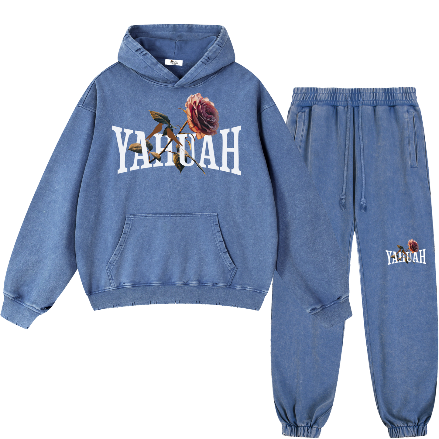 Peace Purity and Presence Women's Royal Blue Vintage Heavyweight Sweatsuit Bundle