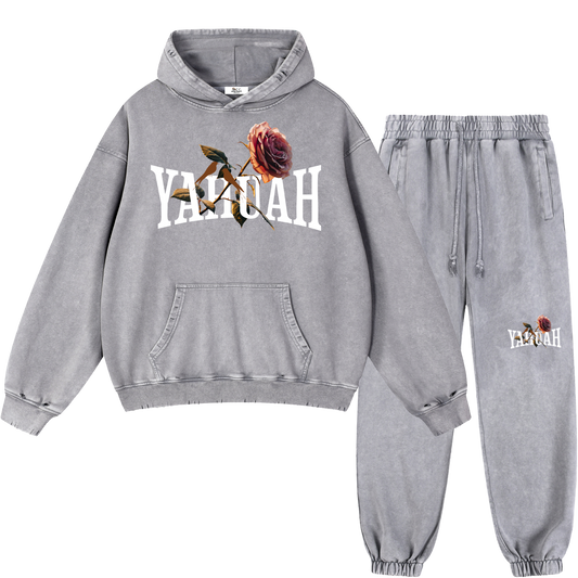 Peace Purity and Presence Women's Light Gray Vintage Heavyweight Sweatsuit Bundle