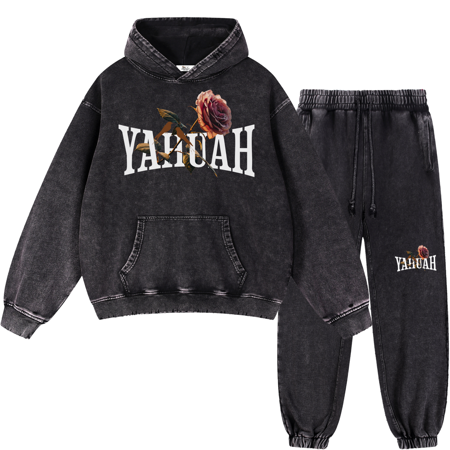 Peace Purity and Presence Women’s Black Vintage Heavyweight Sweatsuit Bundle