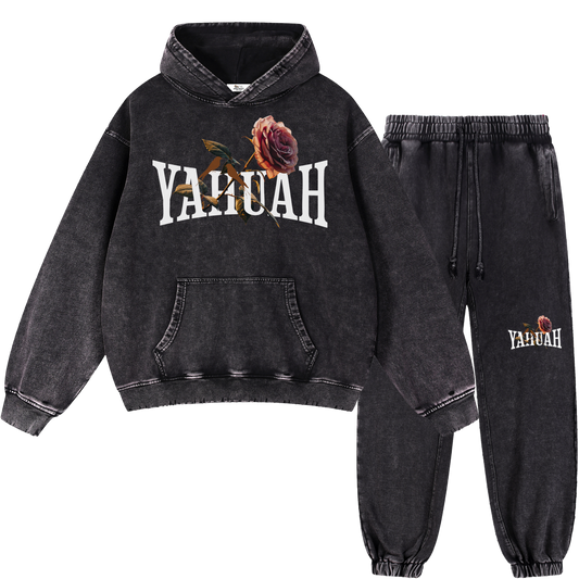 Peace Purity and Presence Women’s Black Vintage Heavyweight Sweatsuit Bundle