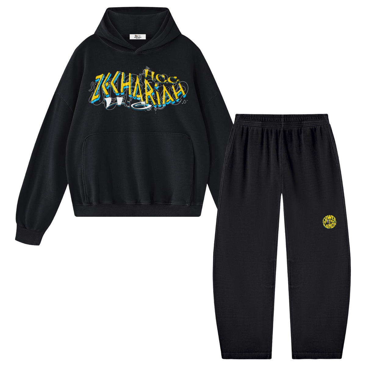 Power Of The Ruach Black Vintage Sweatsuit