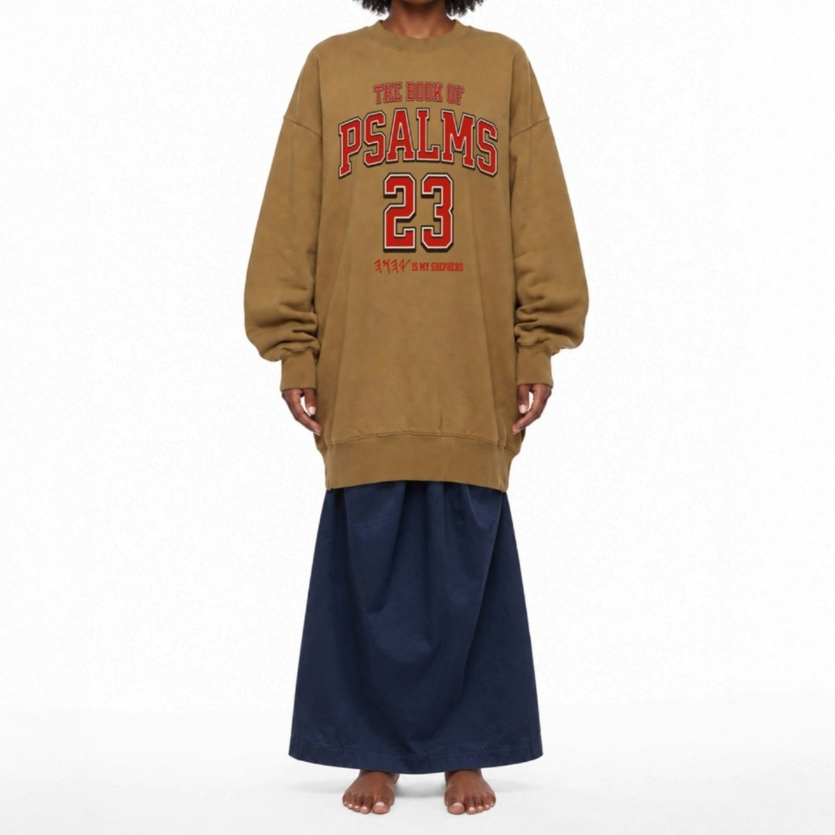 Psalms 23 Women's Vintage Sweatshirt Dress