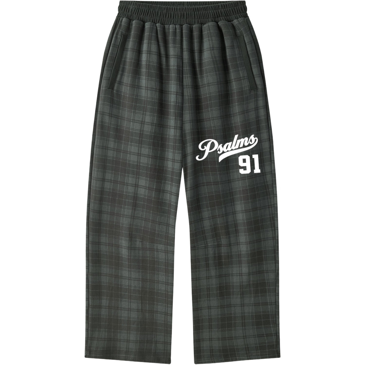 Psalms 91 Plaid Straight Leg Sweatpants