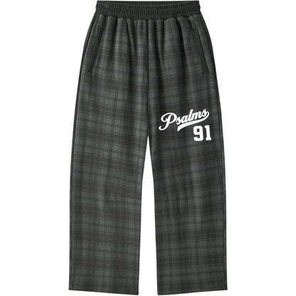 Psalms 91 Plaid Straight Leg Sweatpants