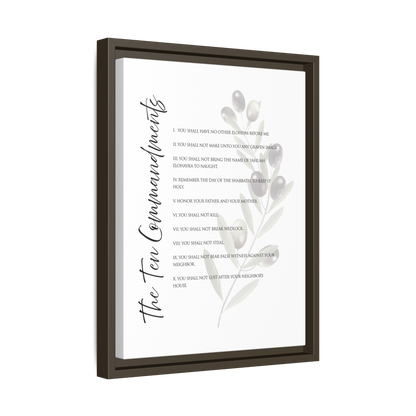 Ten Commandments True Name Framed Canvas