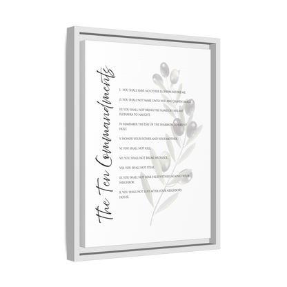 Ten Commandments True Name Framed Canvas