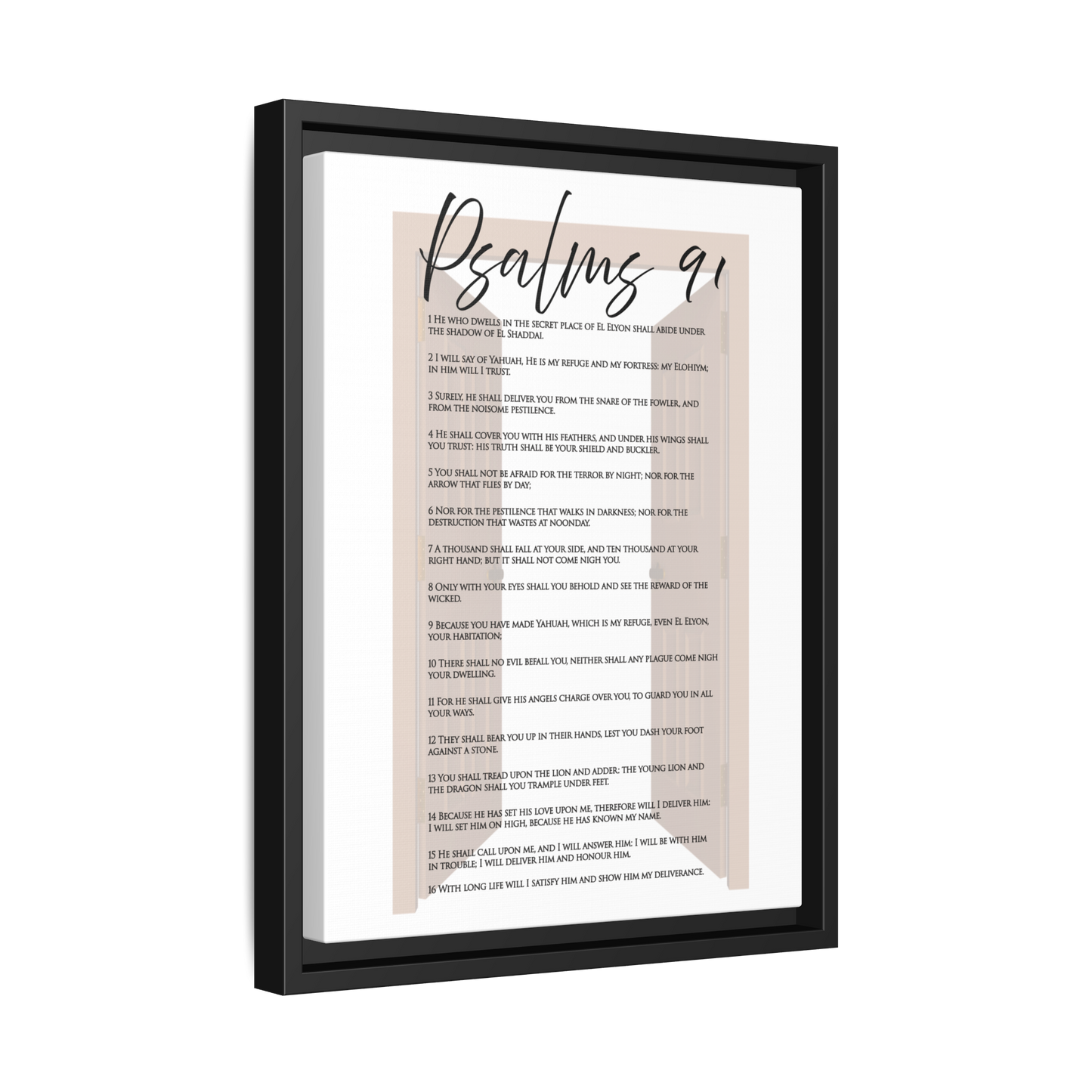 Psalms 91 Framed Canvas