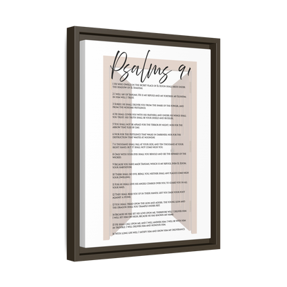 Psalms 91 Framed Canvas